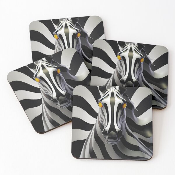 Artikelvorschau, Auffallende abstrakte Zebrakunst Hypnotic 3D entworfen und verkauft von Amanda's Factory.