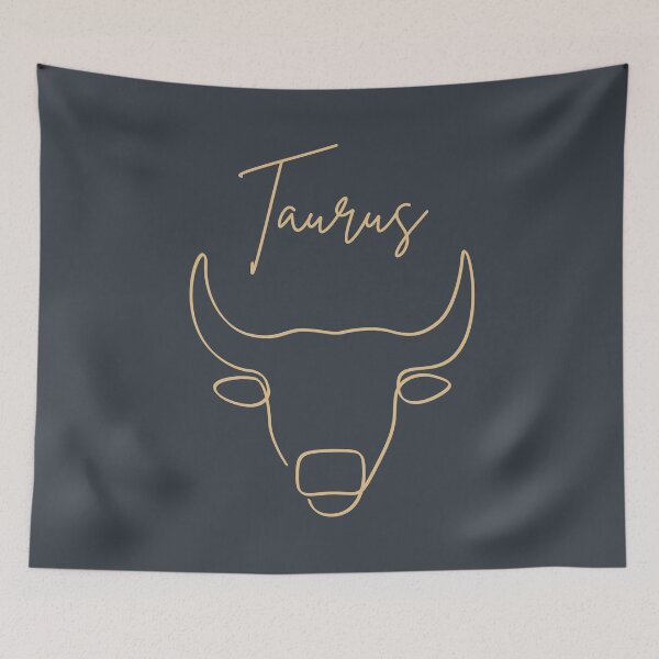 Item preview, Taurus line art zodiac symbol designed and sold by DesignCollectiv.