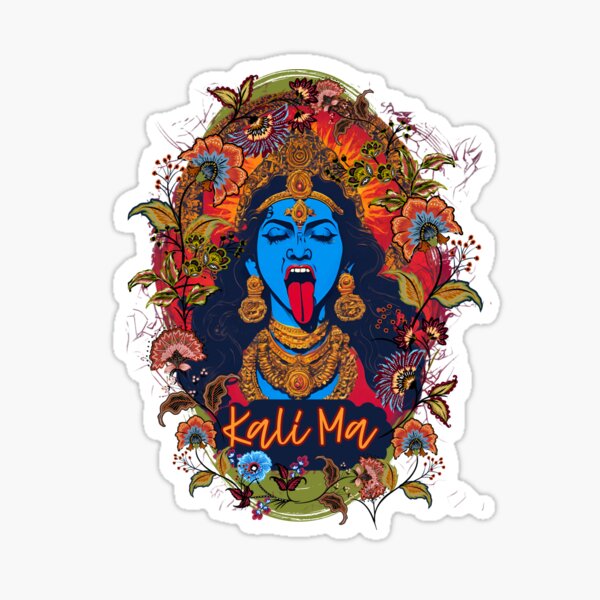 Item preview, Kali Ma Hindu Deity Floral Design designed and sold by Amandajoy333.