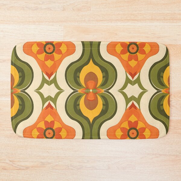 Item preview, Green Yellow Orange Mirror Image Folk Pattern designed and sold by CoolMantras.