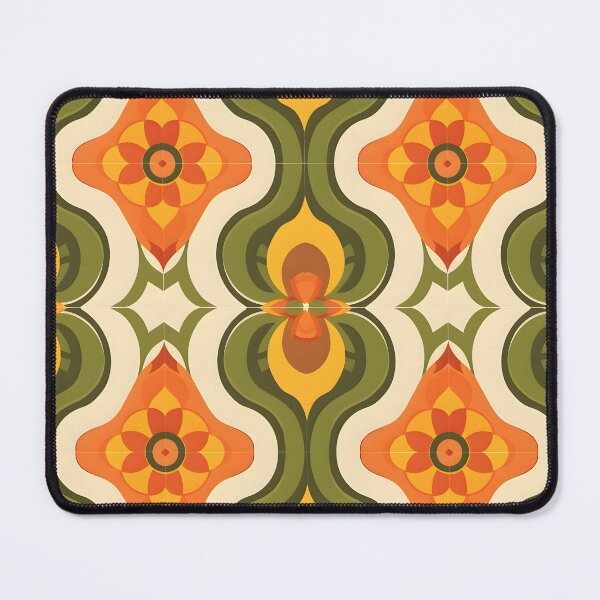 Item preview, Green Yellow Orange Mirror Image Folk Pattern designed and sold by CoolMantras.