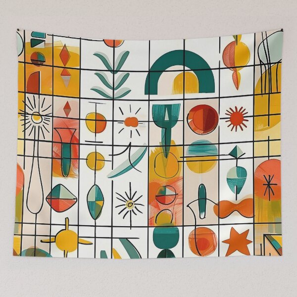 Item preview, Sunny pattern in retro design designed and sold by 3ling_Design.