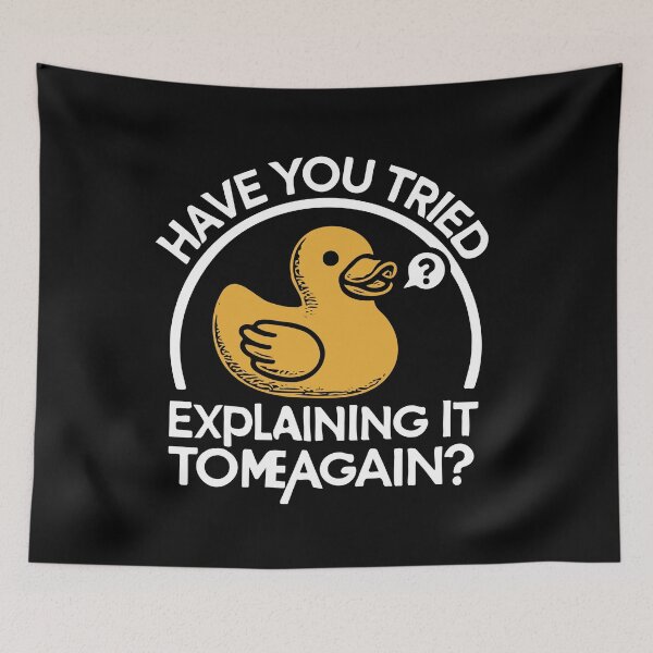 Item preview, Rubberduck Debugging: Coding Humor for Programmers designed and sold by bearification.