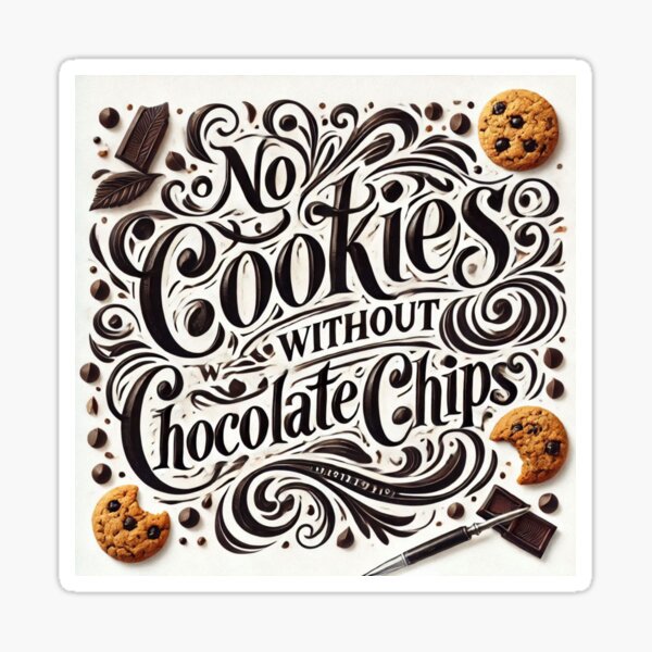 Item preview, No cookies without chocolate chips designed and sold by FShadora.