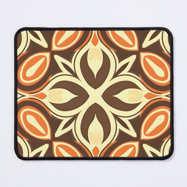 Item preview, Brown Orange Symmetric Folk Pattern designed and sold by CoolMantras.