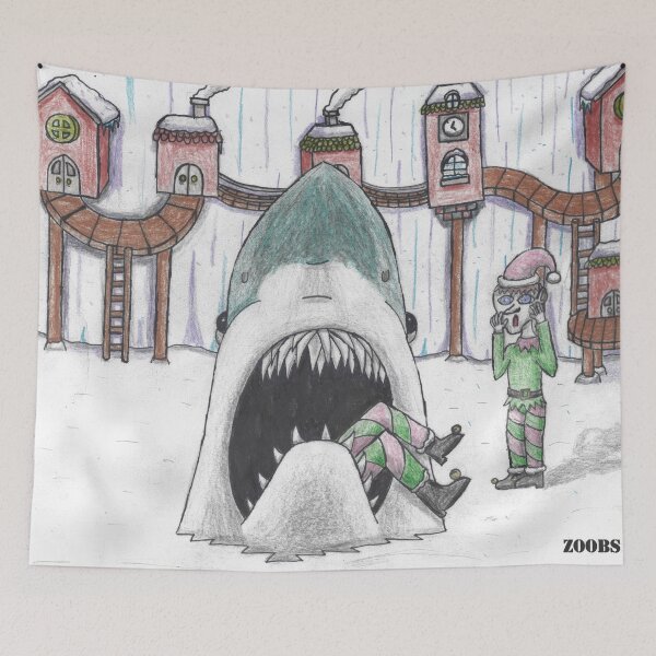 Item preview, Santa Jaws: The Elf Attack!!!  designed and sold by GrudleBay.