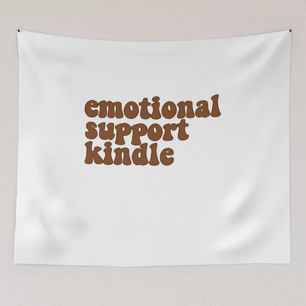 Item preview, emotional support kindle - retro brown  designed and sold by jessicaleah15.