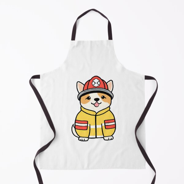 Item preview, A kawaii dog firefighter designed and sold by CuteAndAesthetic.