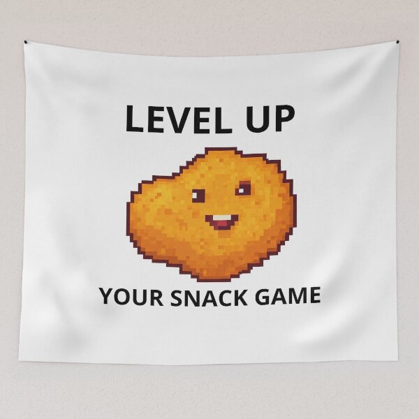Item preview, LEVEL UP YOUR SNACK GAME Funny Chicken Nugget Design designed and sold by Kaczorek-Shop.