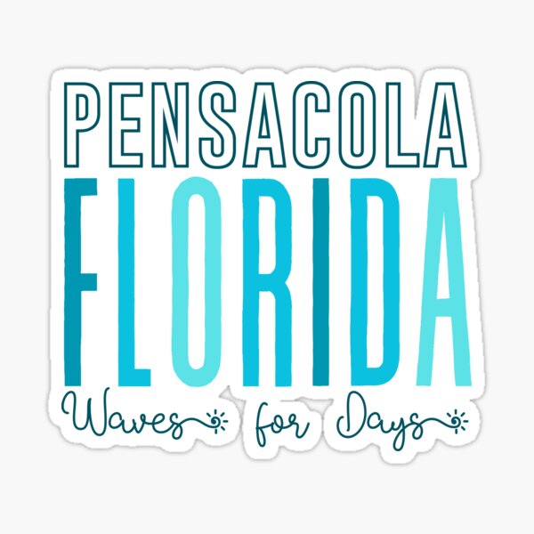 Item preview, Pensacola Florida (Waves) designed and sold by Whackadoodletee.
