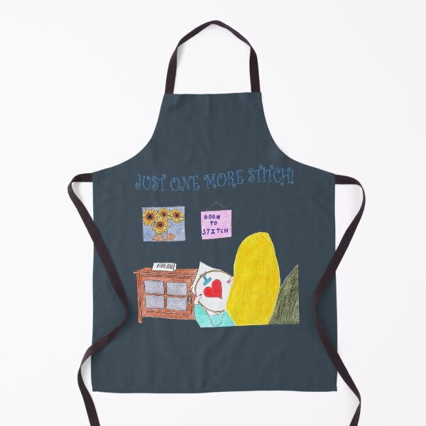 Item preview, Just One More Stitch! (Blonde with Dark Gray background) designed and sold by DeeDeee1970.