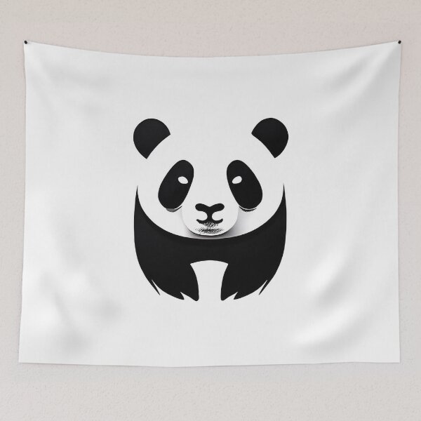 Item preview, Panda bear with a black and white face designed and sold by anytka.