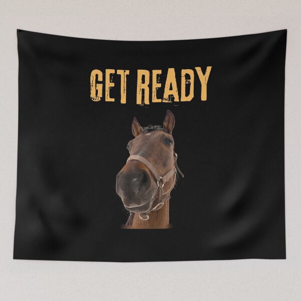 Item preview, Get Ready Horse - Motivational Equestrian Art designed and sold by Colorful-Garden.