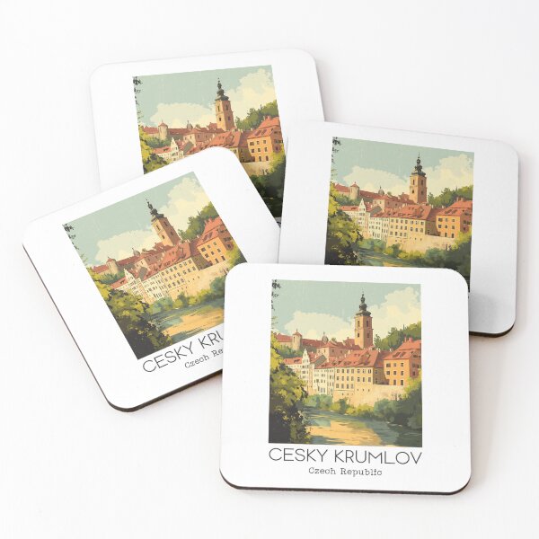 Item preview, A Vintage Travel Poster of Cesky Krumlov - Czech Republic designed and sold by GoodOldVintage.