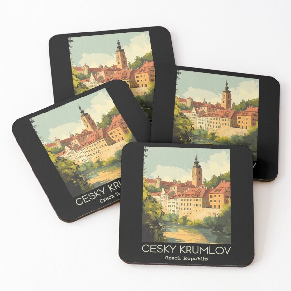 Item preview, A Vintage Travel Poster of Cesky Krumlov - Czech Republic designed and sold by GoodOldVintage.