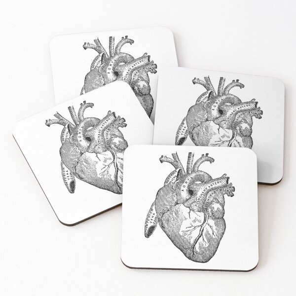 Item preview, Heart to Heart - Victorian Anatomical Drawing Human Heart designed and sold by Pixelchicken.