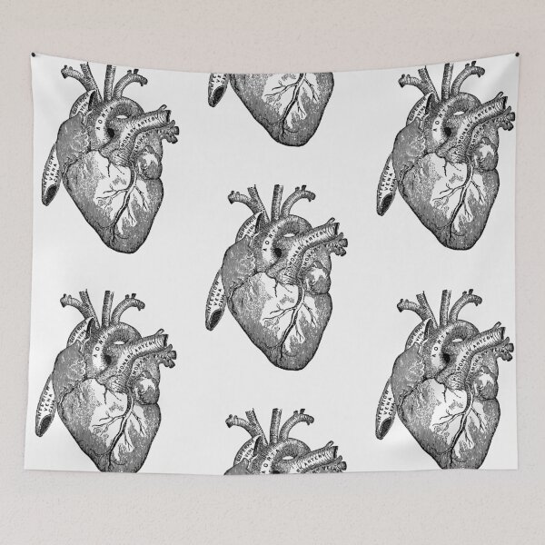 Item preview, Heart to Heart - Victorian Anatomical Drawing Human Heart designed and sold by Pixelchicken.