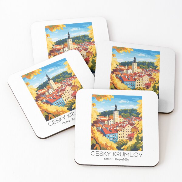 Item preview, A Vintage Travel Poster of Cesky Krumlov - Czech Republic designed and sold by GoodOldVintage.