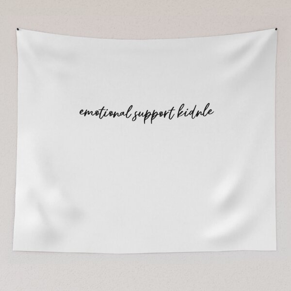 Item preview, black cursive handwritten - emotional support kindle  designed and sold by jessicaleah15.