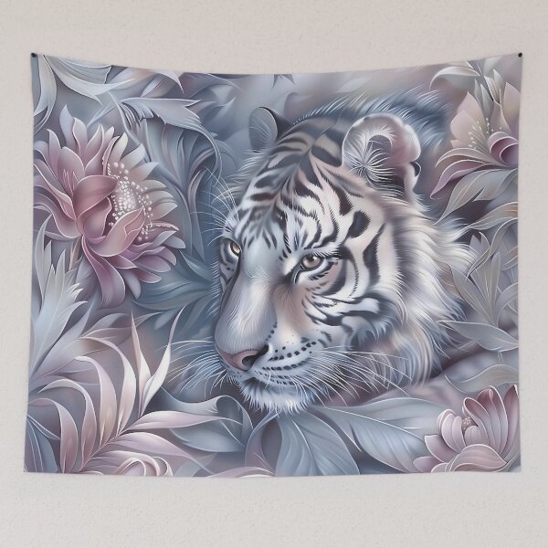 Item preview, Tiger among flowers. designed and sold by MagelliShop.
