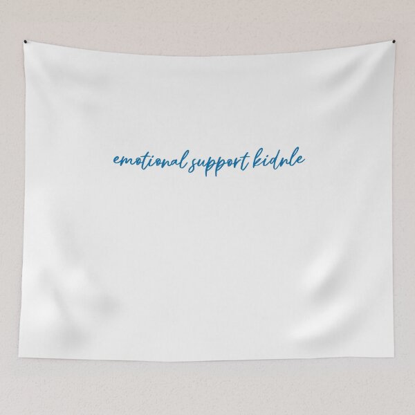 Item preview, blue cursive handwritten - emotional support kindle  designed and sold by jessicaleah15.