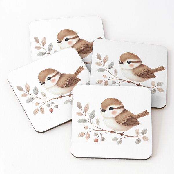 Item preview, Cute Sparrow on a Branch designed and sold by Petalette.