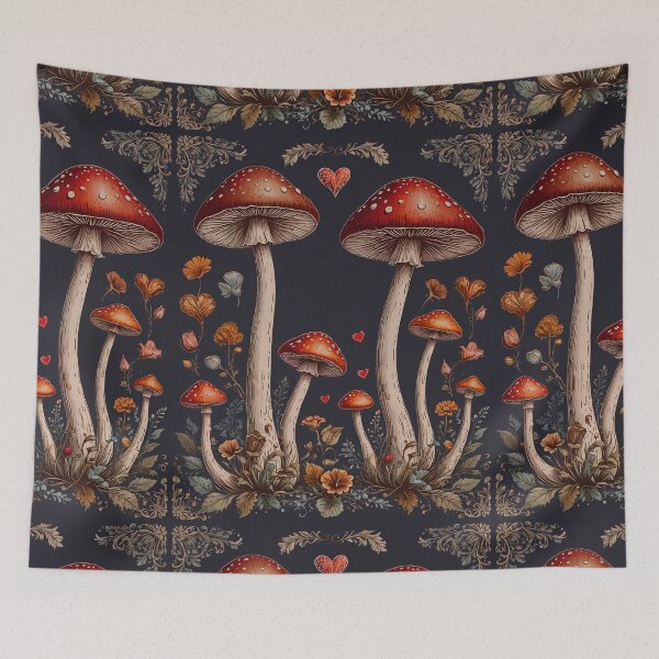 Item preview, Fly Agaric Mushrooms with Floral Accents designed and sold by Sorry-NotSorry.