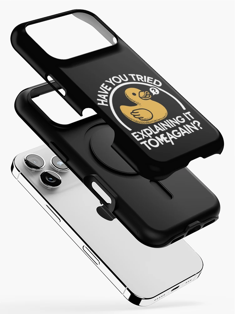 Thumbnail 2 of 4, iPhone Case, Rubberduck Debugging: Coding Humor for Programmers designed and sold by bearification.
