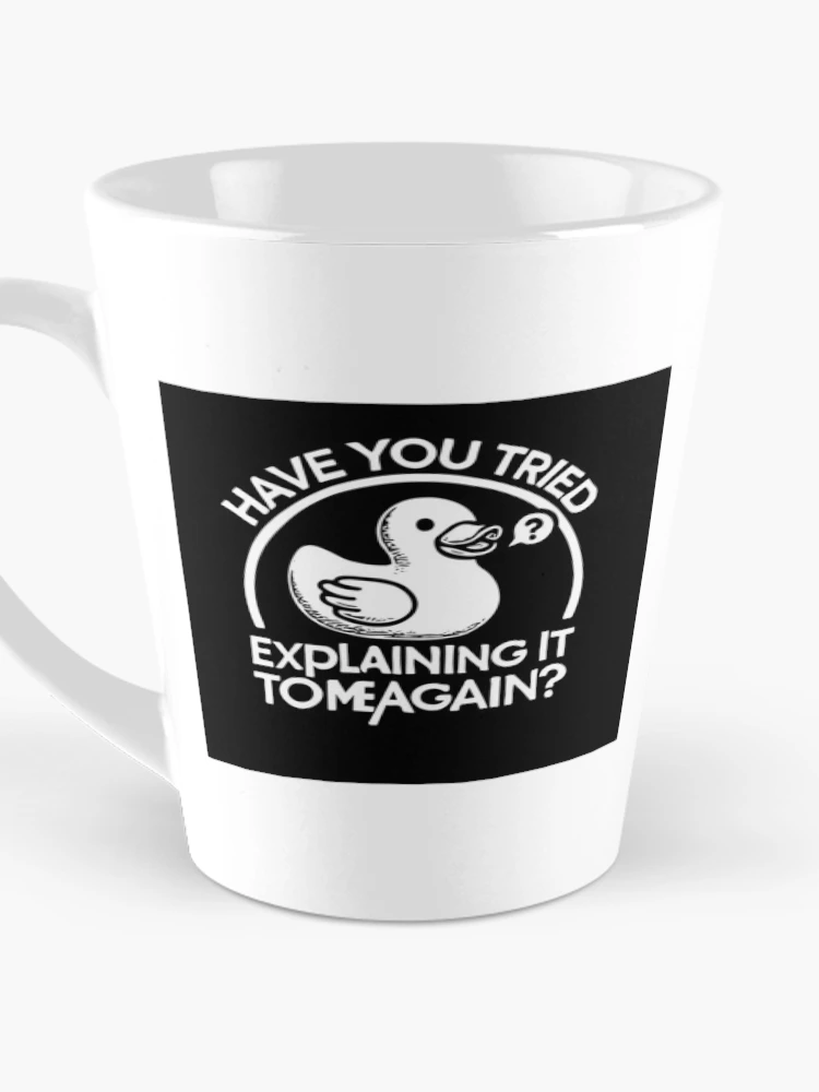 Thumbnail 3 of 4, Coffee Mug, Rubberduck Debugging: Coding Humor for Programmers designed and sold by bearification.