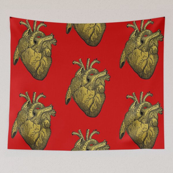 Item preview, Heart of Gold - Victorian Anatomical Drawing Human Heart designed and sold by Pixelchicken.