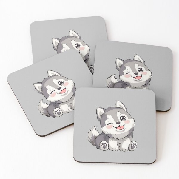Item preview, Cute Winking Kawaii Husky designed and sold by KindlyKawaii.