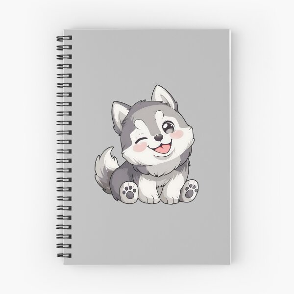 Item preview, Cute Winking Kawaii Husky designed and sold by KindlyKawaii.
