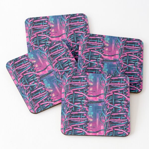 Item preview, Cables de neón enredados designed and sold by laura-in-rome.
