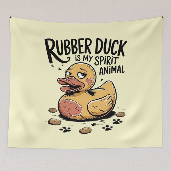 Item preview, Humorous Dog’s Favorite Rubber Duck Art designed and sold by TeeGrit.