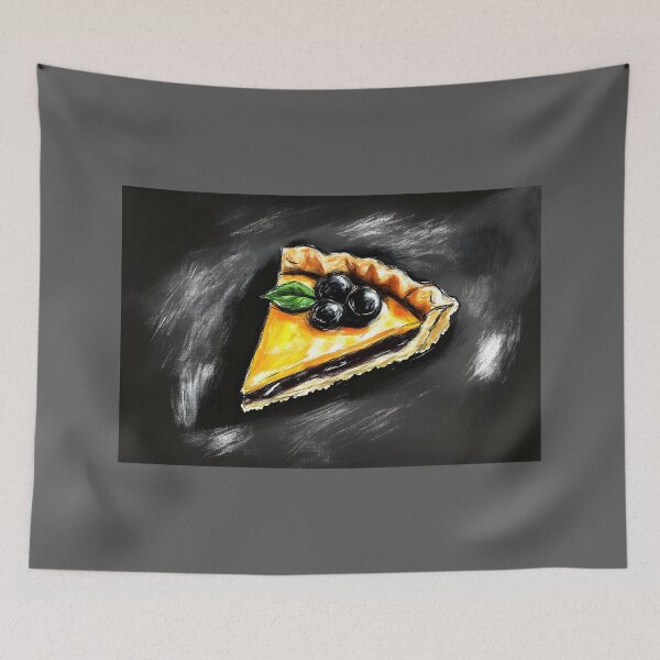 Item preview, Berry Bliss Slice - Vibrant Pie with Dark Berries and Lush Green Spearmint Garnish Generative AI designed and sold by OlfactoART Studio.