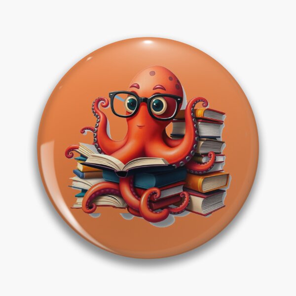 Item preview, The Cartoony OCTAPUS Reading Books,cute tshirt designed and sold by idizayilstore.