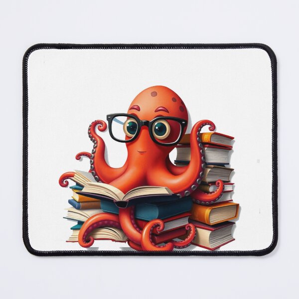 Item preview, The Cartoony OCTAPUS Reading Books,cute tshirt designed and sold by idizayilstore.