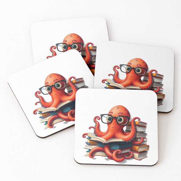 Item preview, The Cartoony OCTAPUS Reading Books,cute tshirt designed and sold by idizayilstore.