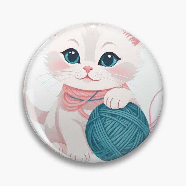 Item preview, "Purrfection" - Cute Kitten with Yarn Design designed and sold by Furry Paw  Prints.