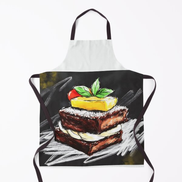 Item preview, Decadent Brownie Layers - Chocolate Dessert with Cream, Fruit, and Cherry Elegance designed and sold by OlfactoART Studio.