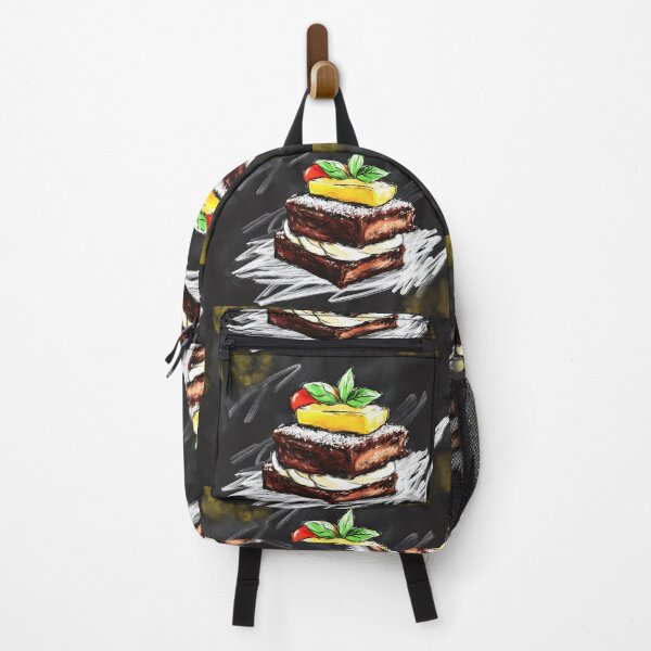Item preview, Decadent Brownie Layers - Chocolate Dessert with Cream, Fruit, and Cherry Elegance designed and sold by OlfactoART Studio.
