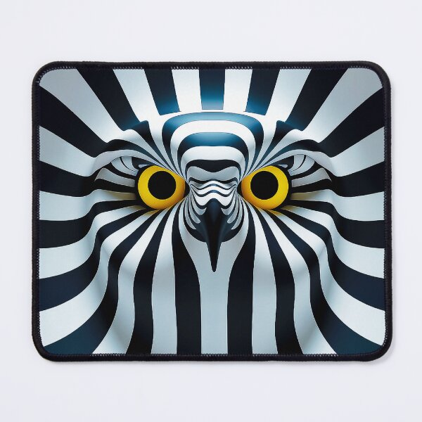 Item preview, Optical Illusion Owl 3D Abstract Bird Yellow Eye designed and sold by Amanda's Factory.