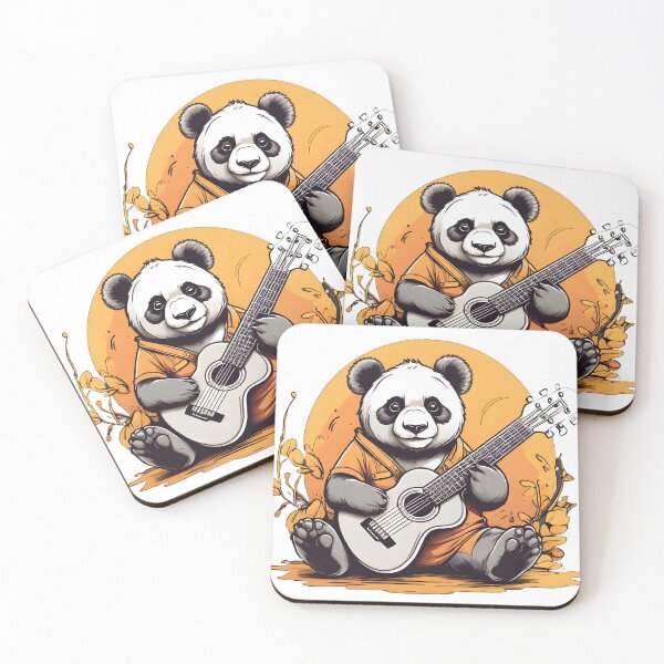 Item preview, cute panda with the guitar designed and sold by Karaz's Animal Kingdom.