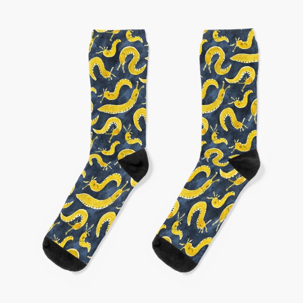 SLUG PARTY Banana Slug Print Socks
