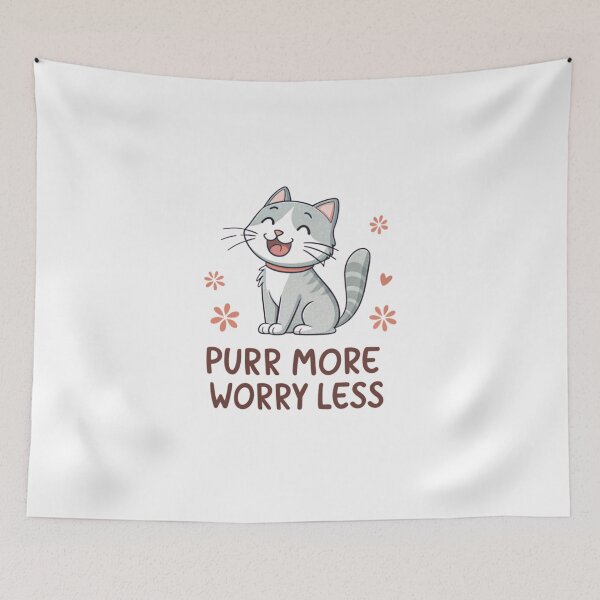 Item preview, PURR MORE, WORRY LESS designed and sold by SignumShop.