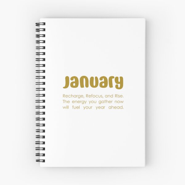 Item preview, January – Recharge, Refocus, and Rise – A New Beginning for the Year Ahead, Unique designed and sold by villacreativa.