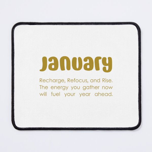 Item preview, January – Recharge, Refocus, and Rise – A New Beginning for the Year Ahead, Unique designed and sold by villacreativa.