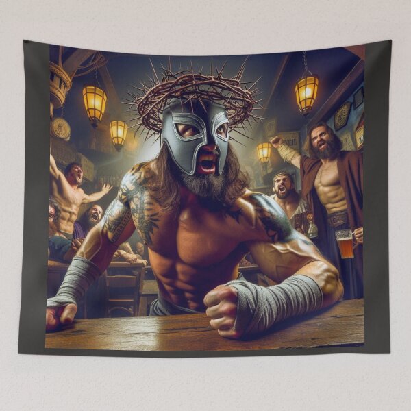 Item preview, Jesus & dragons designed and sold by BantrHub.