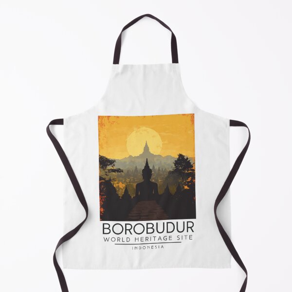 Item preview, A Vintage Travel Poster of Borobudur - Indonesia designed and sold by GoodOldVintage.