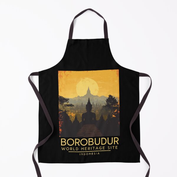 Item preview, A Vintage Travel Poster of Borobudur - Indonesia designed and sold by GoodOldVintage.